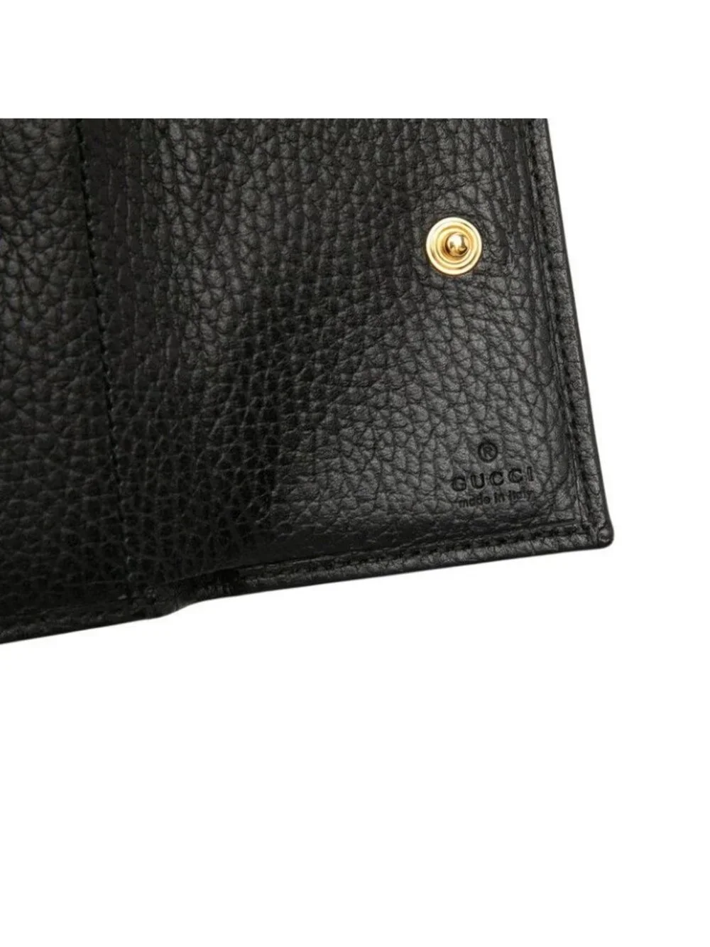 ★SOLD★ Gucci GG Marmont Trifold Wallet Compact Black Leather - Picture 7 of 8